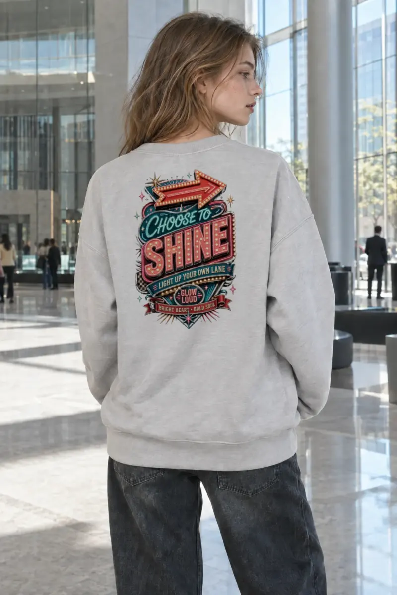 "Choose To Shine" Heavy Blend Unisex Crewneck Sweatshirt | Gildan 18000