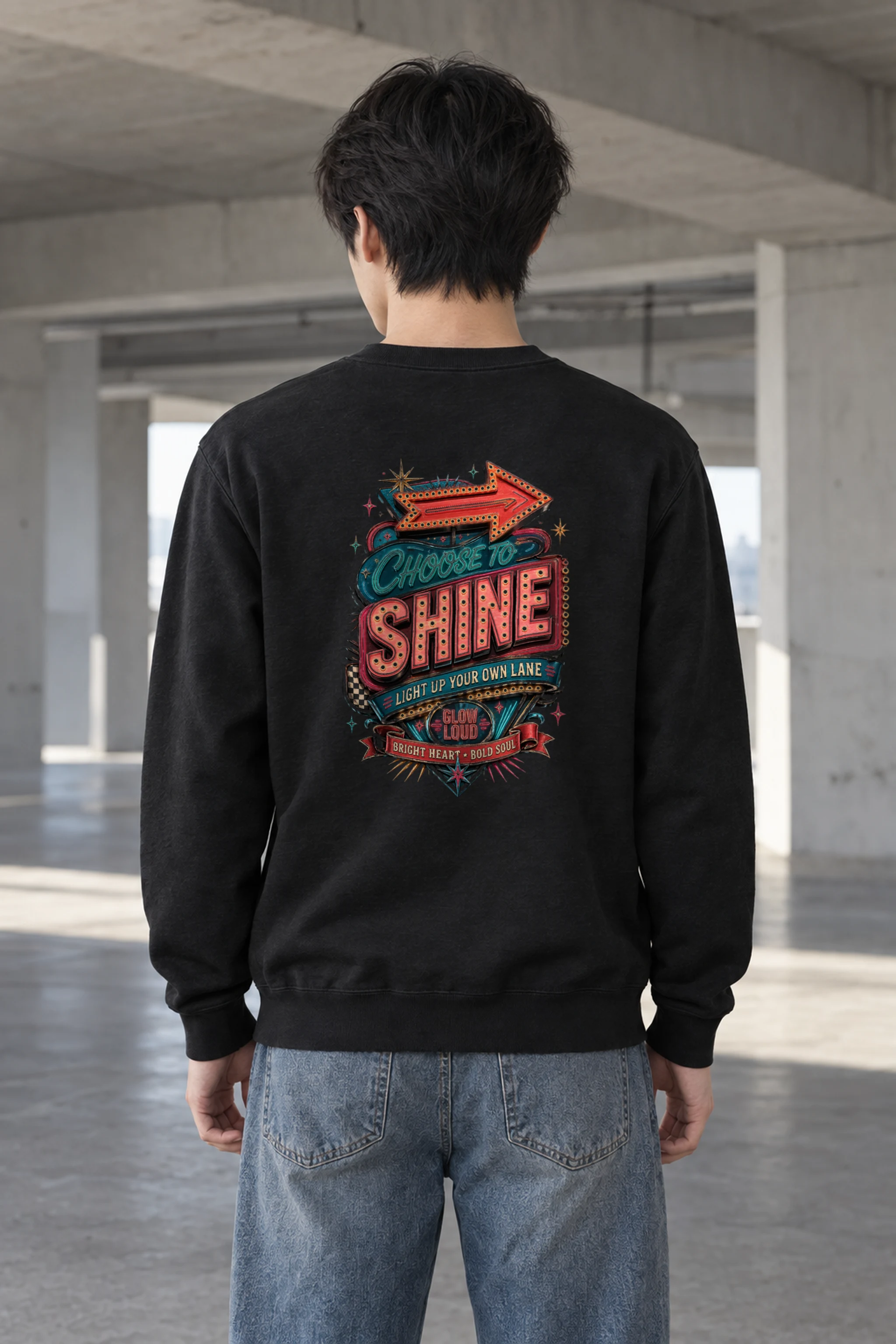 "Choose To Shine" Heavy Blend Unisex Crewneck Sweatshirt