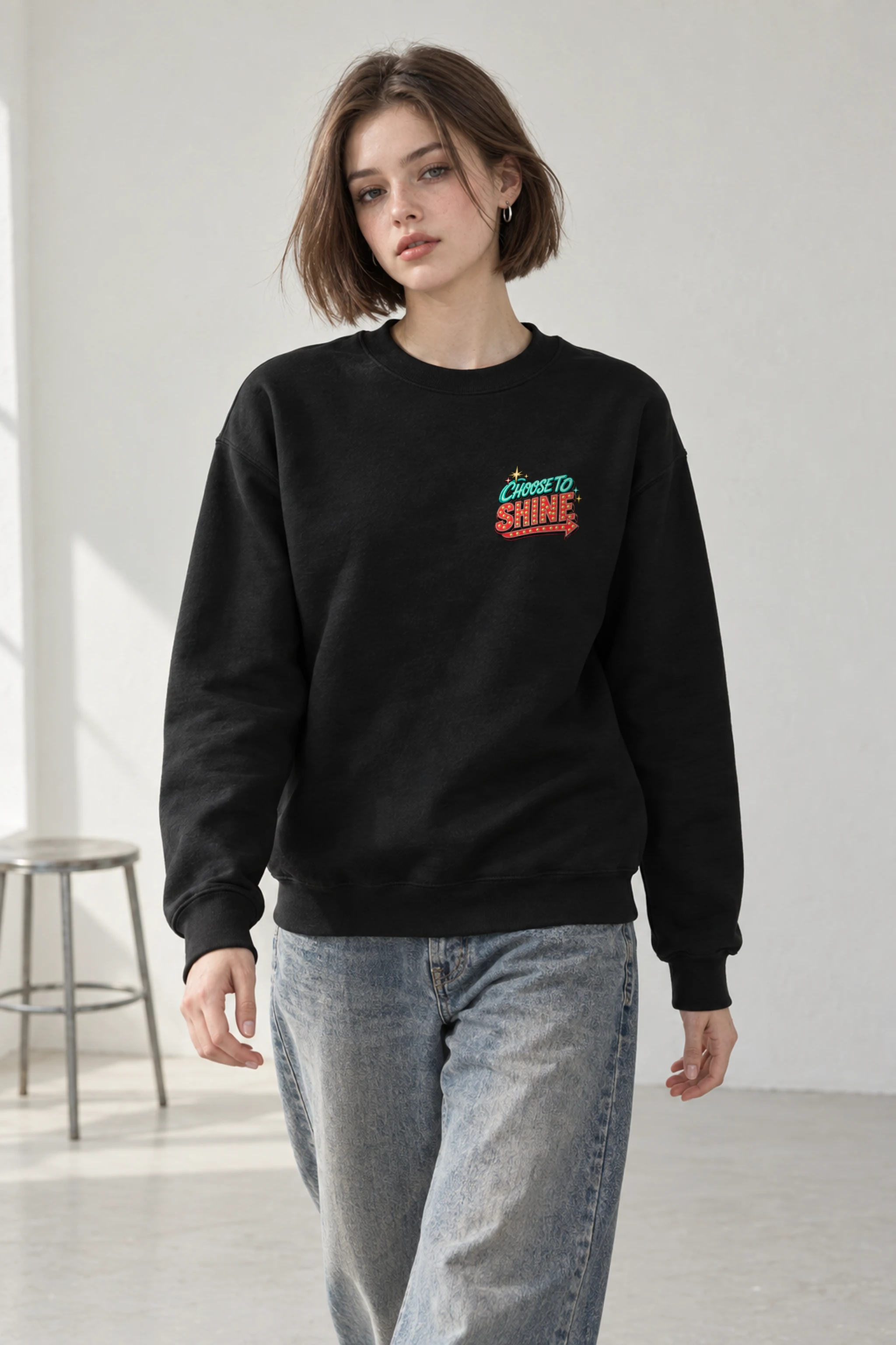 "Choose To Shine" Heavy Blend Unisex Crewneck Sweatshirt
