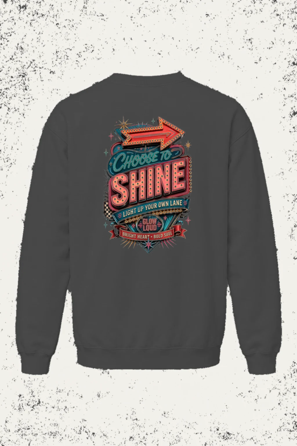 "Choose To Shine" Heavy Blend Unisex Crewneck Sweatshirt | Gildan 18000