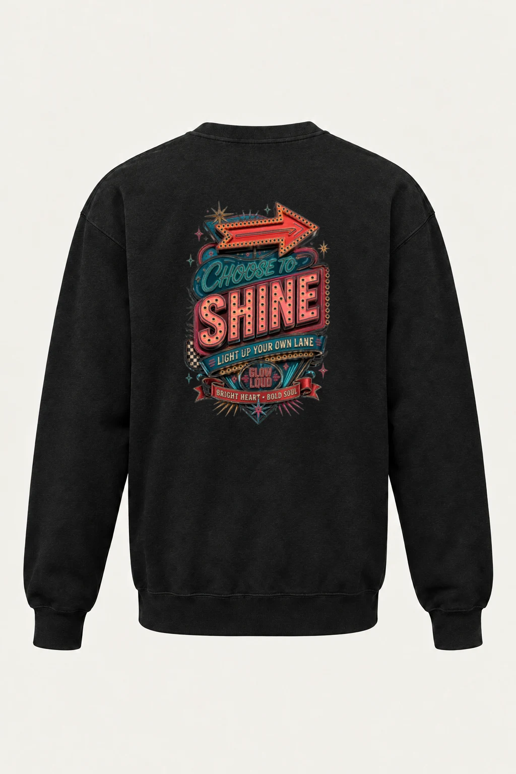 "Choose To Shine" Heavy Blend Unisex Crewneck Sweatshirt | Gildan 18000
