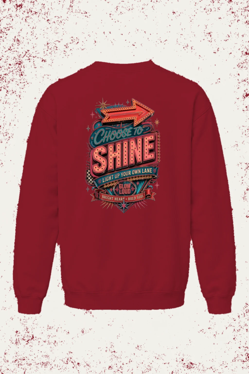 "Choose To Shine" Heavy Blend Unisex Crewneck Sweatshirt | Gildan 18000