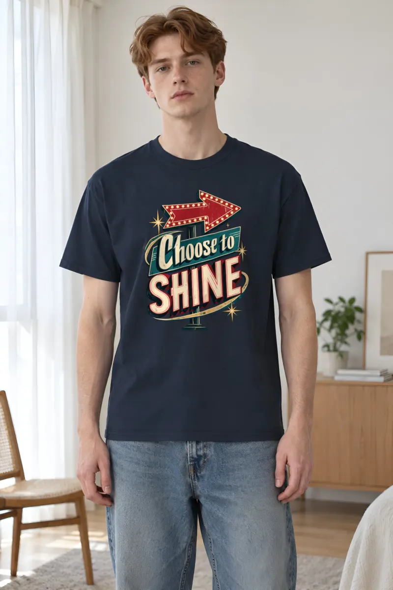 "Choose To Shine" Heavyweight Unisex Crewneck T-shirt