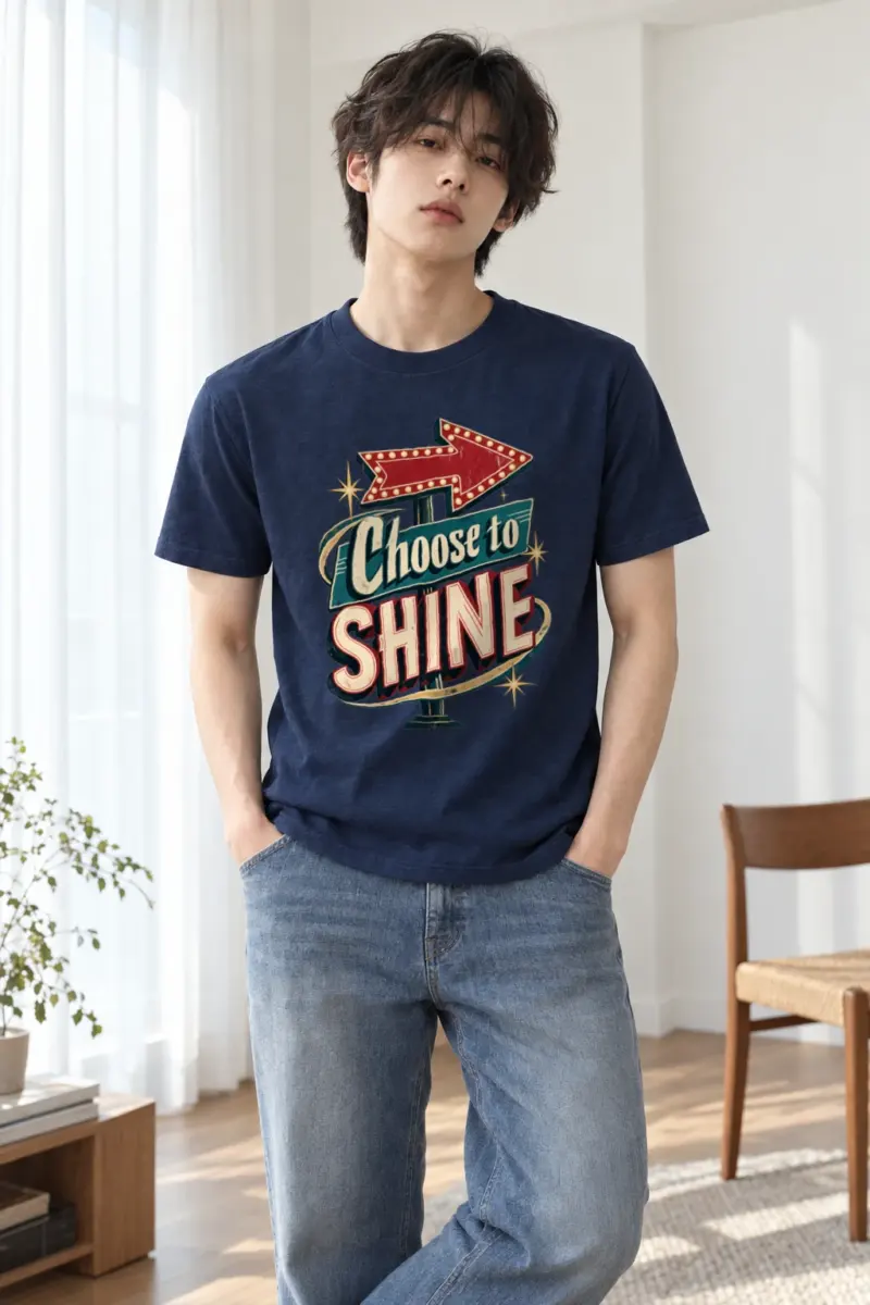 "Choose To Shine" Heavyweight Unisex Crewneck T-shirt