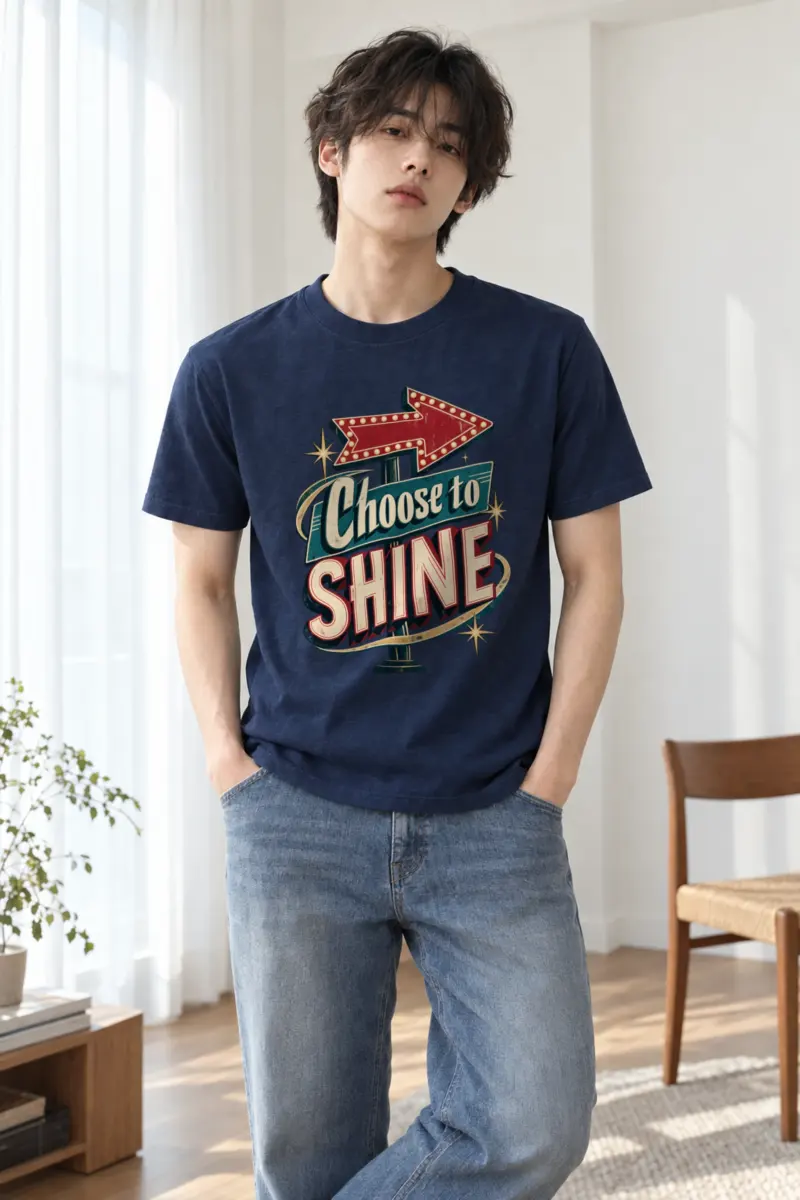 "Choose To Shine" Heavyweight Unisex Crewneck T-shirt