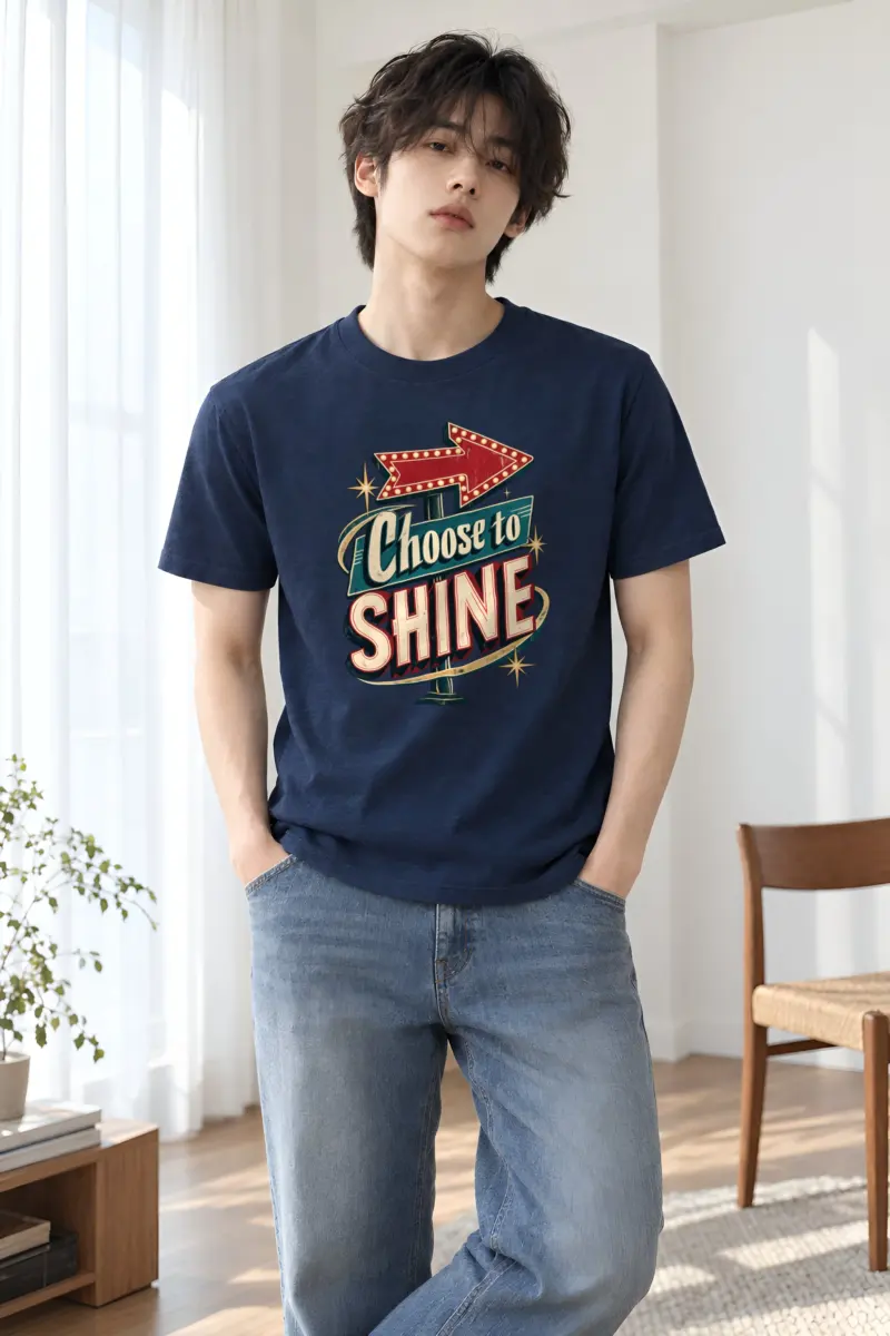 "Choose To Shine" Heavyweight Unisex Crewneck T-shirt
