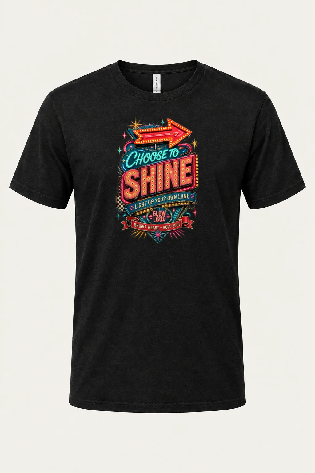 "Choose To Shine" Heavyweight Unisex Crewneck T-shirt | Gildan 5000