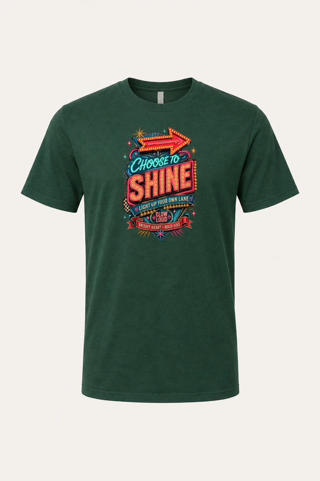 "Choose To Shine" Heavyweight Unisex Crewneck T-shirt | Gildan 5000