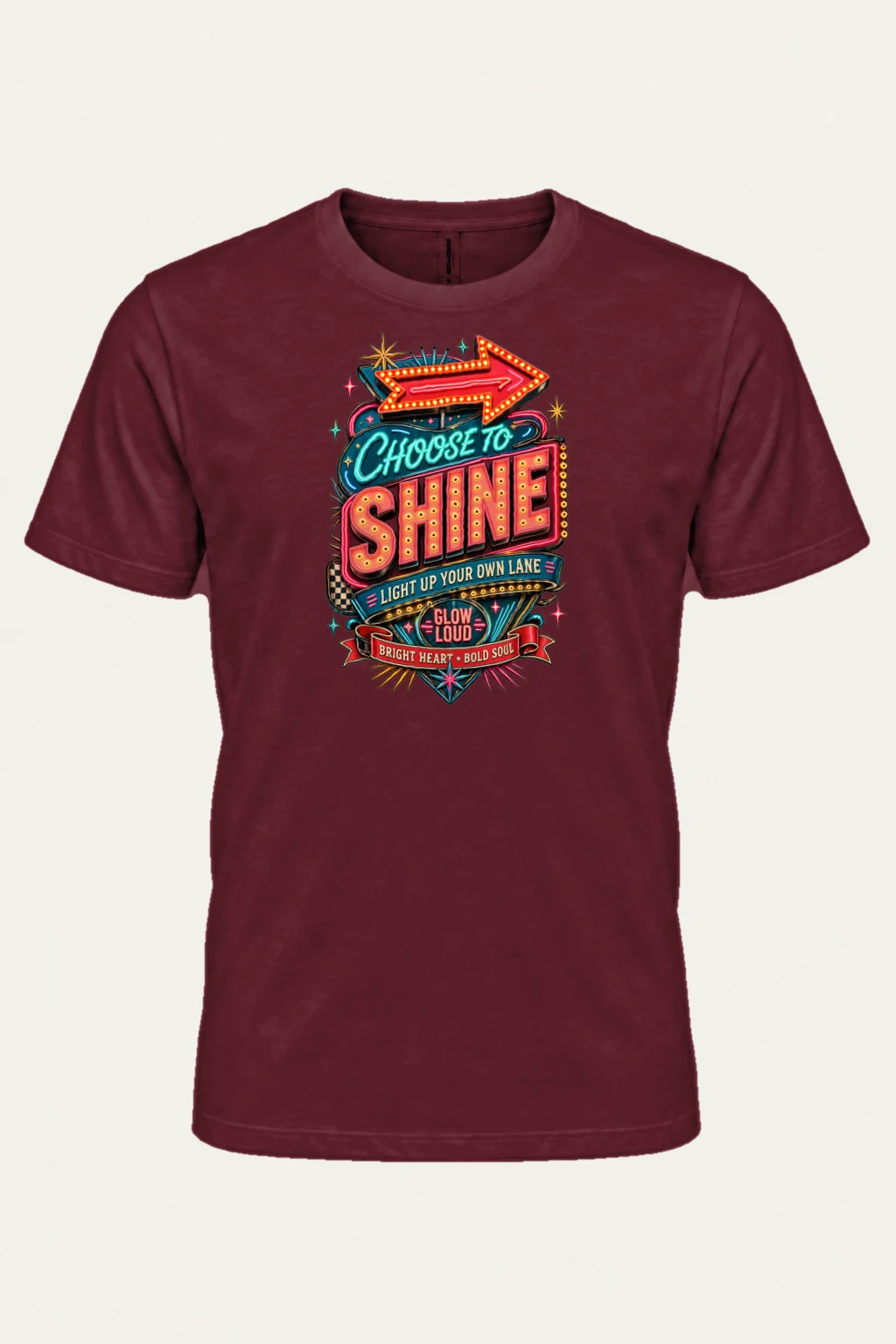 "Choose To Shine" Heavyweight Unisex Crewneck T-shirt | Gildan 5000
