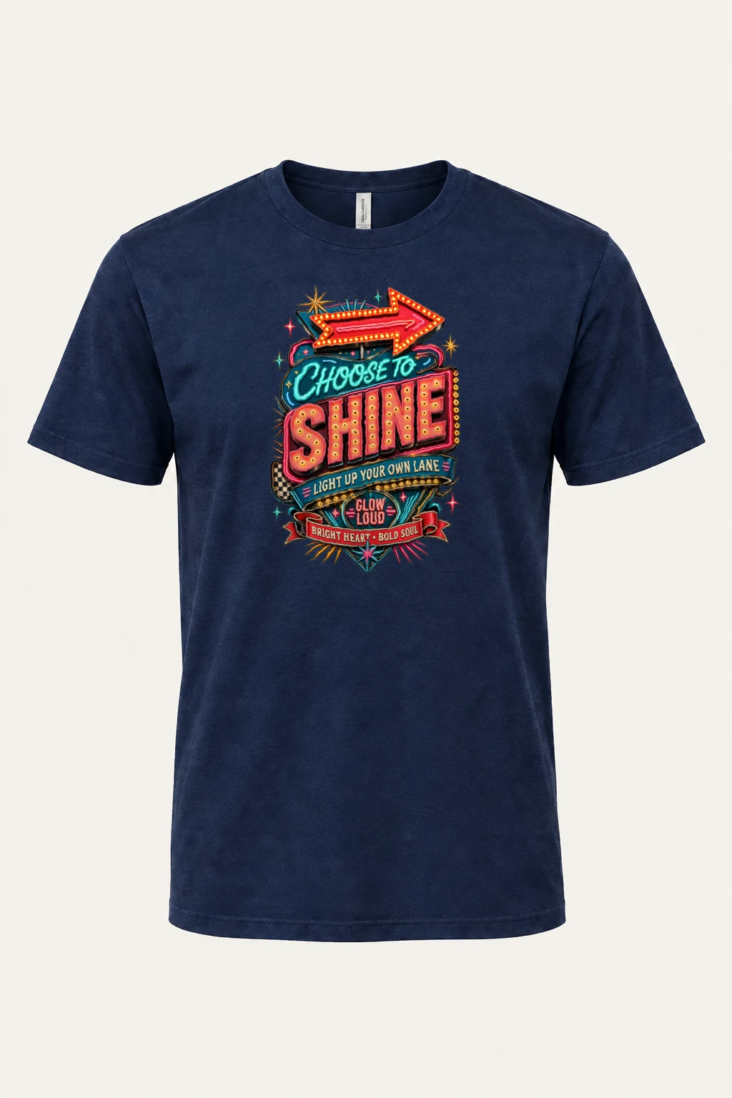 "Choose To Shine" Heavyweight Unisex Crewneck T-shirt | Gildan 5000