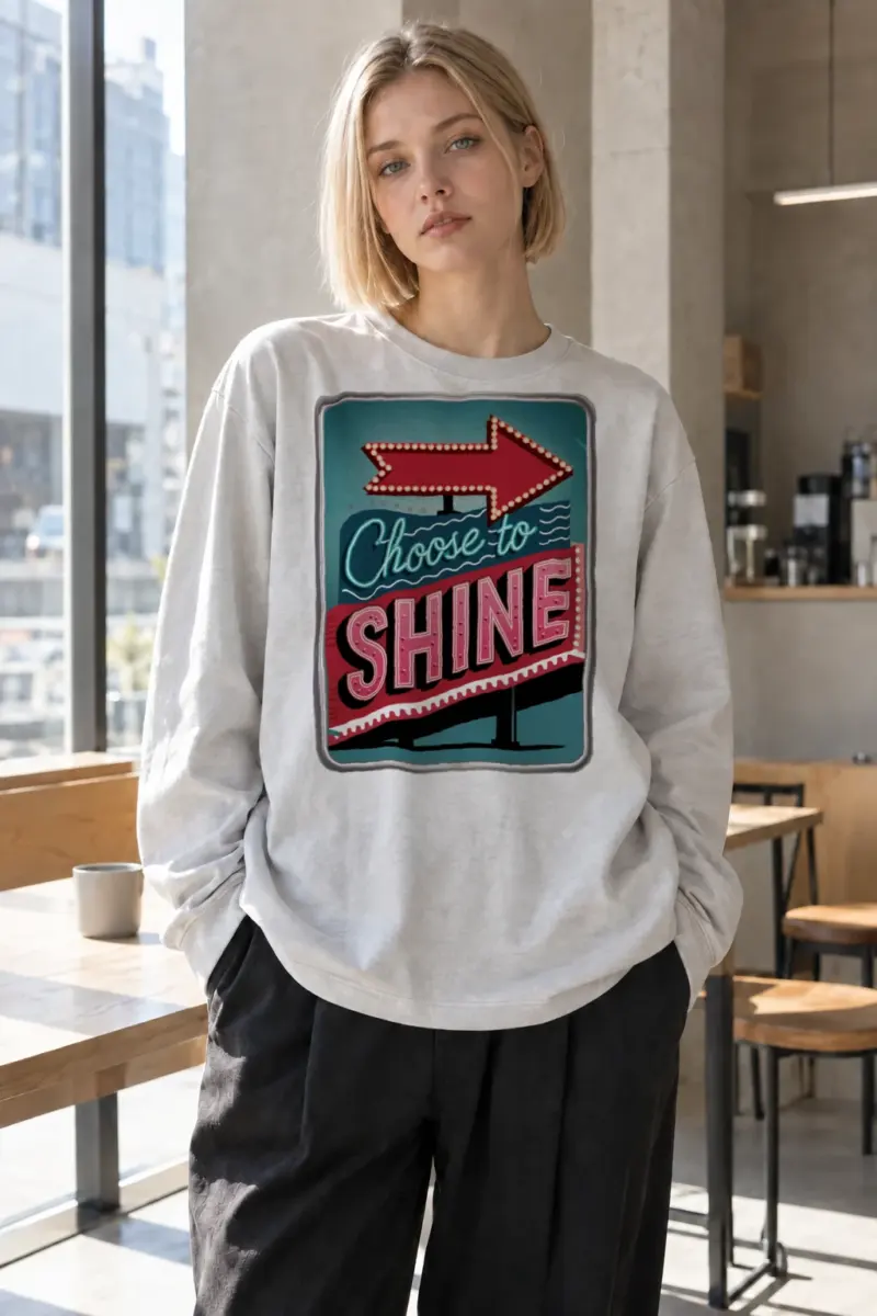 "Choose To Shine" Unisex Longsleeve T-shirt | Gildan 2400