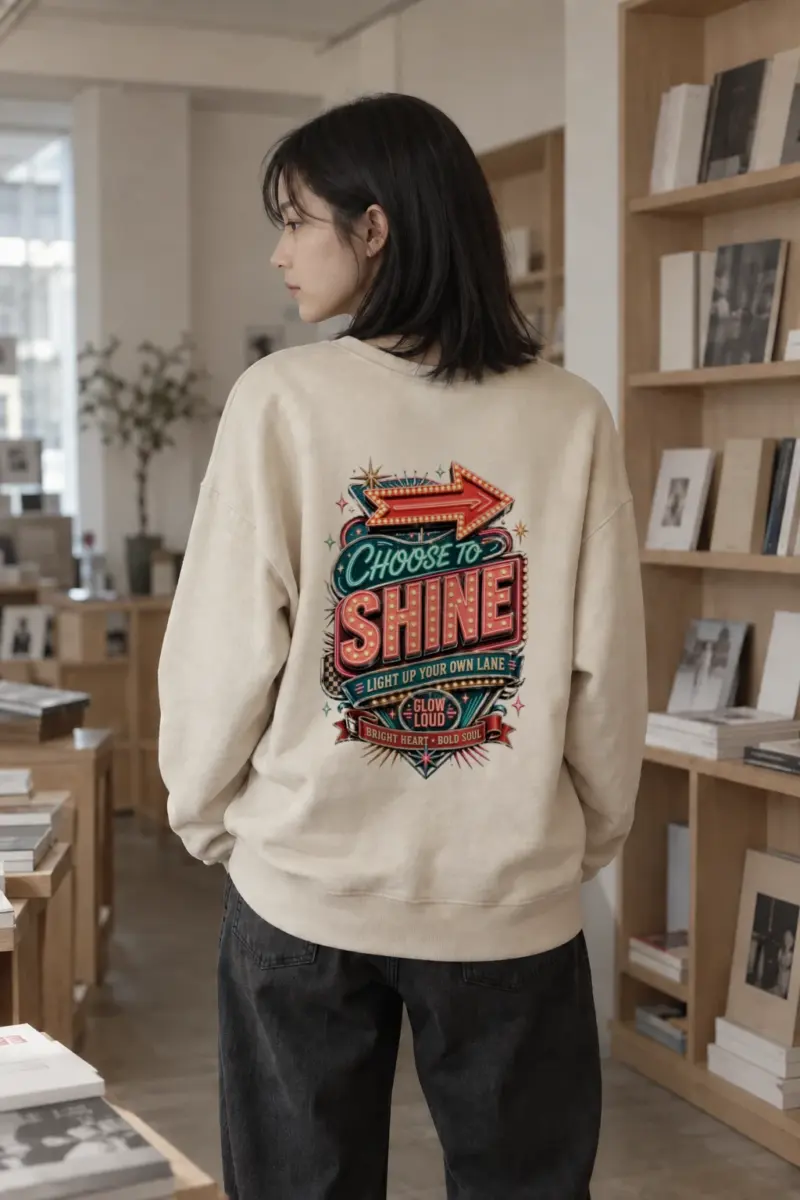 “Choose To Shine” Unisex Sponge Fleece Crewneck Sweatshirt | Bella + Canvas 3901