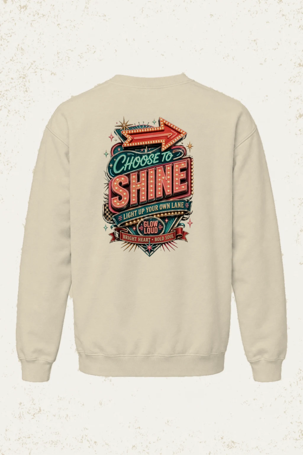 "Choose To Shine" Unisex Sponge Fleece Crewneck Sweatshirt | Bella + Canvas 3901