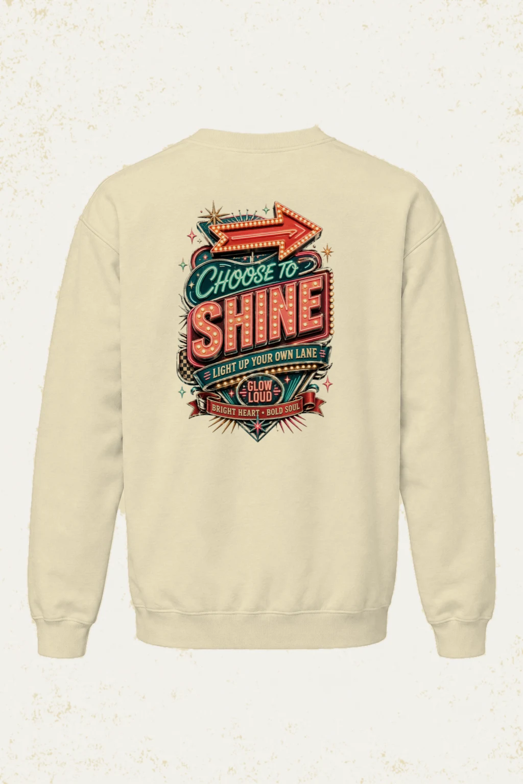"Choose To Shine" Unisex Sponge Fleece Crewneck Sweatshirt | Bella + Canvas 3901