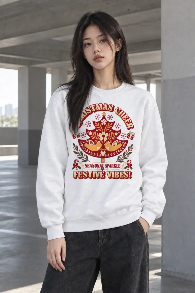 "Christmas Cheer" Heavy Blend Unisex Crewneck Sweatshirt | Gildan 18000