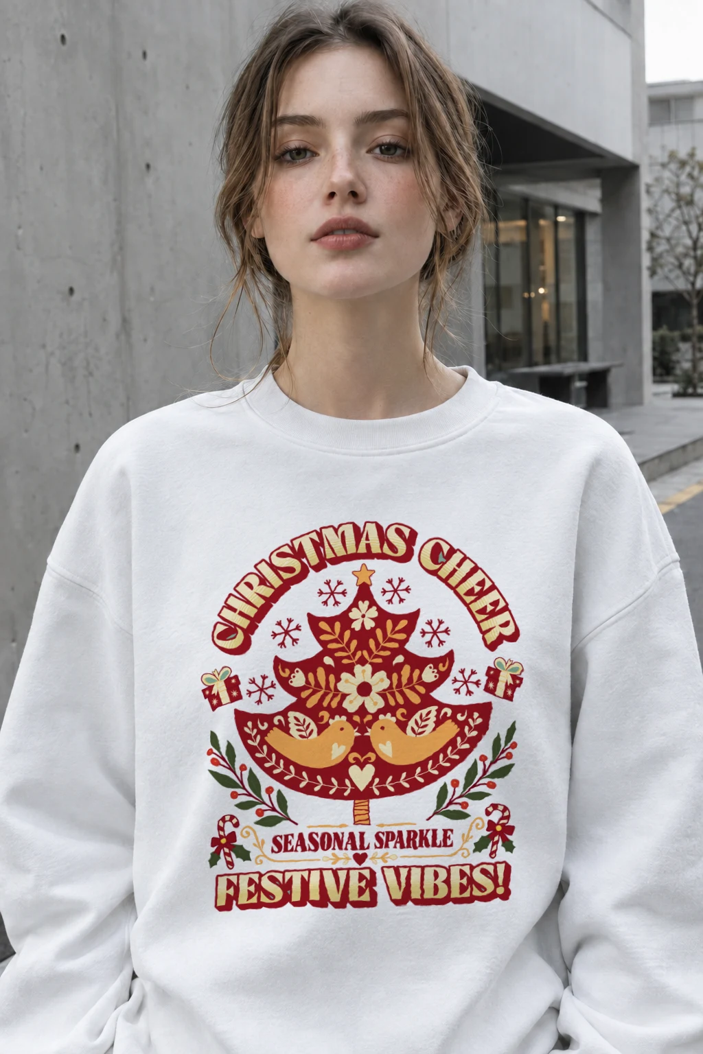 "Christmas Cheer" Heavy Blend Unisex Crewneck Sweatshirt | Gildan 18000