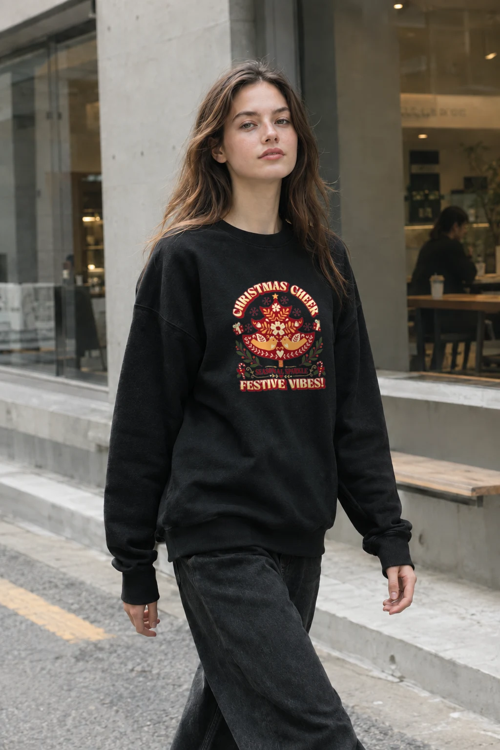 "Christmas Cheer" Heavy Blend Unisex Crewneck Sweatshirt | Gildan 18000