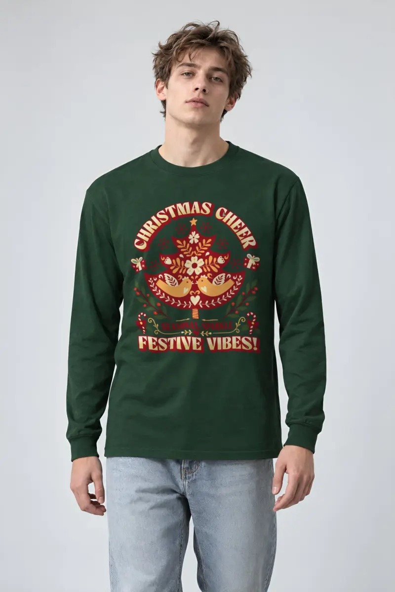 "Christmas Cheer Tree" Unisex Longsleeve T-shirt