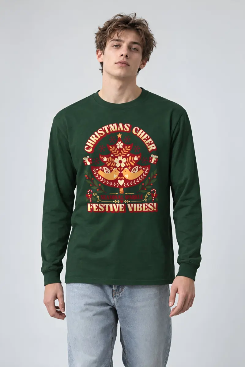 "Christmas Cheer Tree" Unisex Longsleeve T-shirt