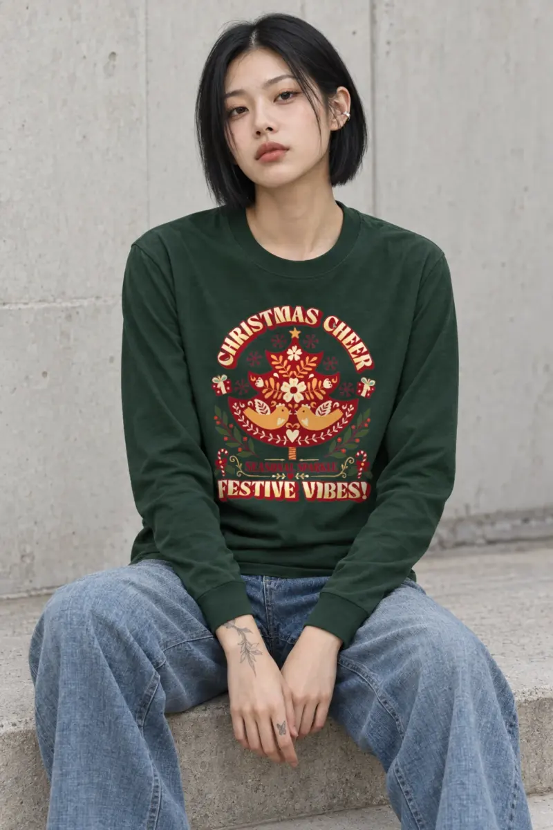 "Christmas Cheer Tree" Unisex Longsleeve T-shirt