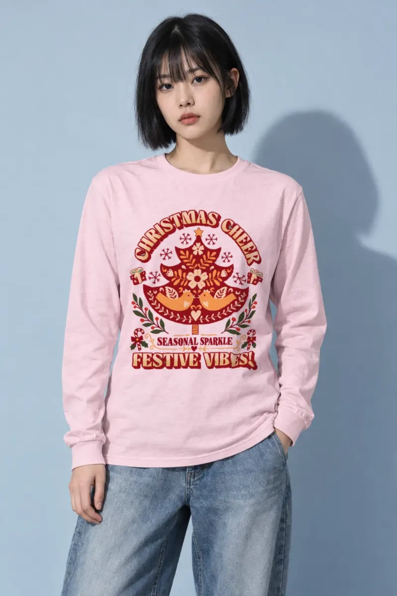 "Christmas Cheer Tree" Unisex Longsleeve T-shirt | Gildan 2400