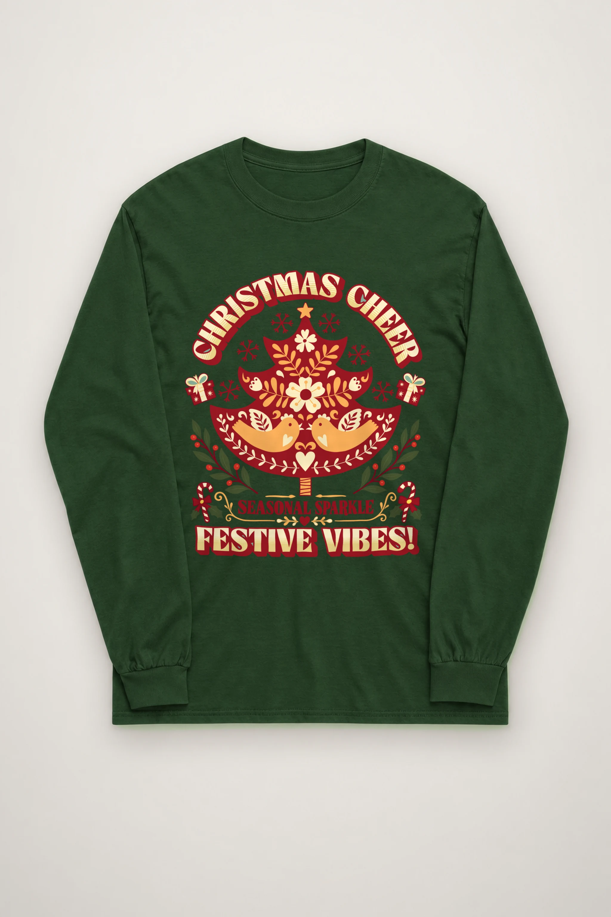 "Christmas Cheer Tree" Unisex Longsleeve T-shirt