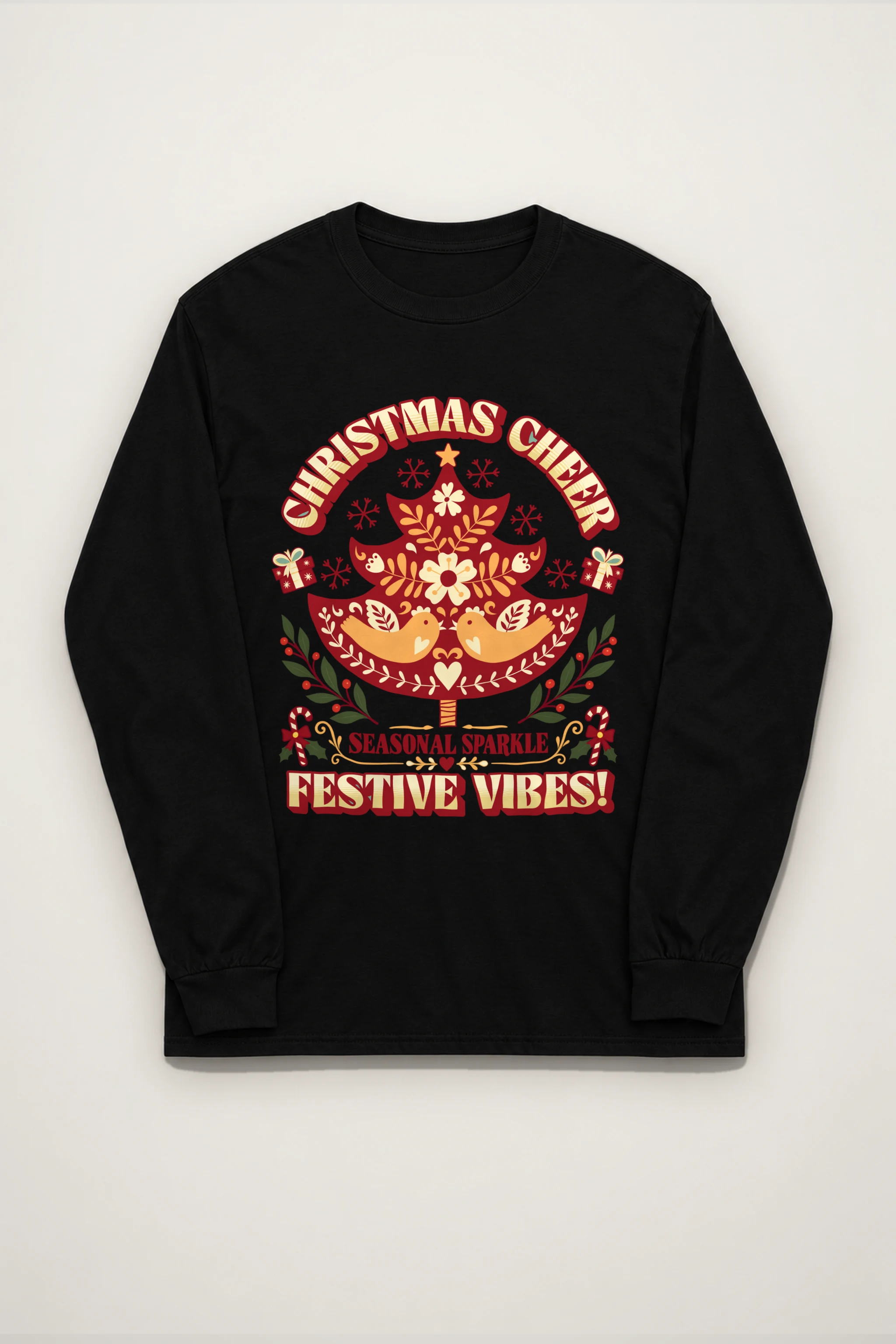 "Christmas Cheer Tree" Unisex Longsleeve T-shirt