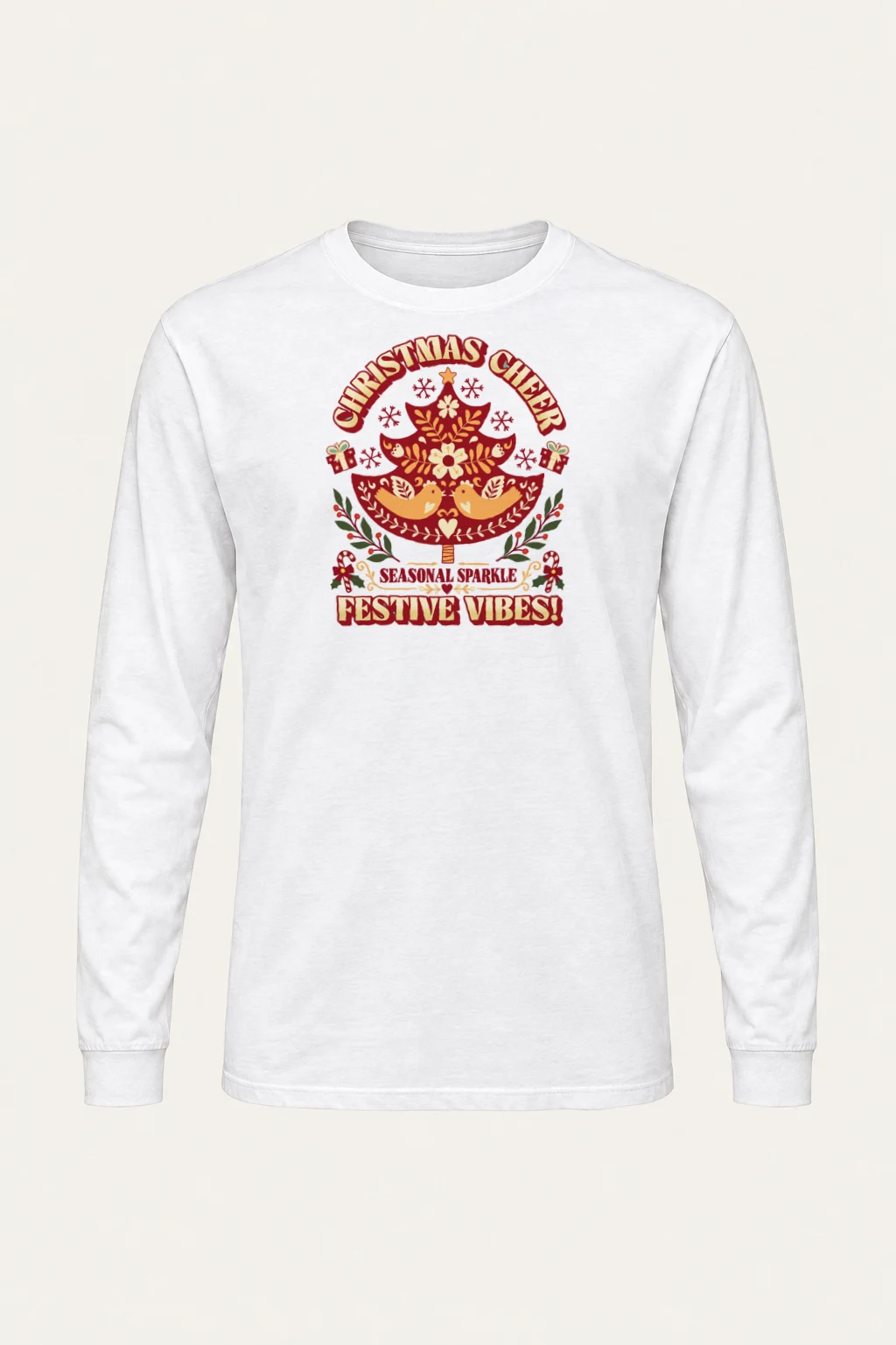 "Christmas Cheer Tree" Unisex Longsleeve T-shirt | Gildan 2400