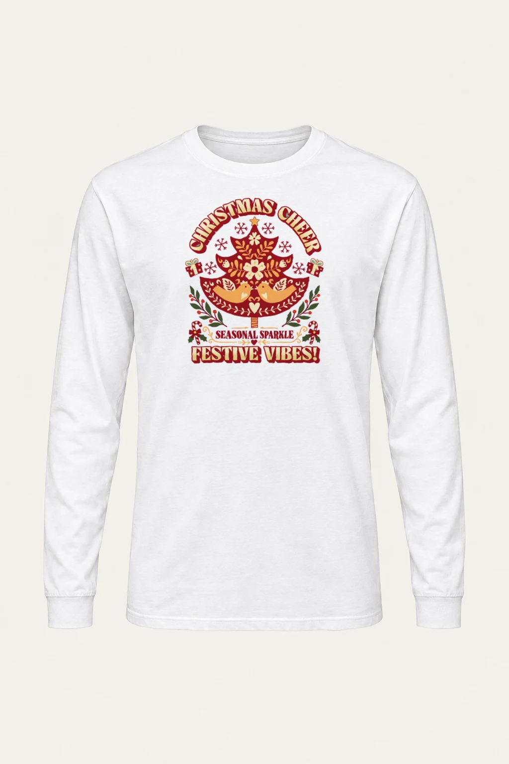 "Christmas Cheer Tree" Unisex Longsleeve T-shirt | Gildan 2400