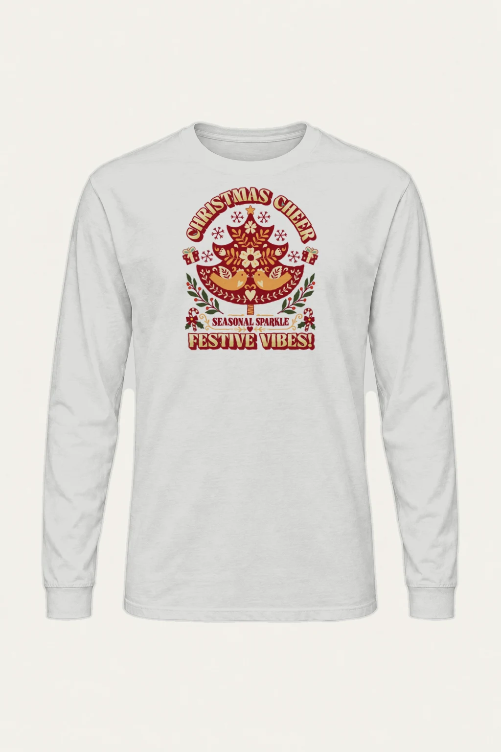 "Christmas Cheer Tree" Unisex Longsleeve T-shirt | Gildan 2400