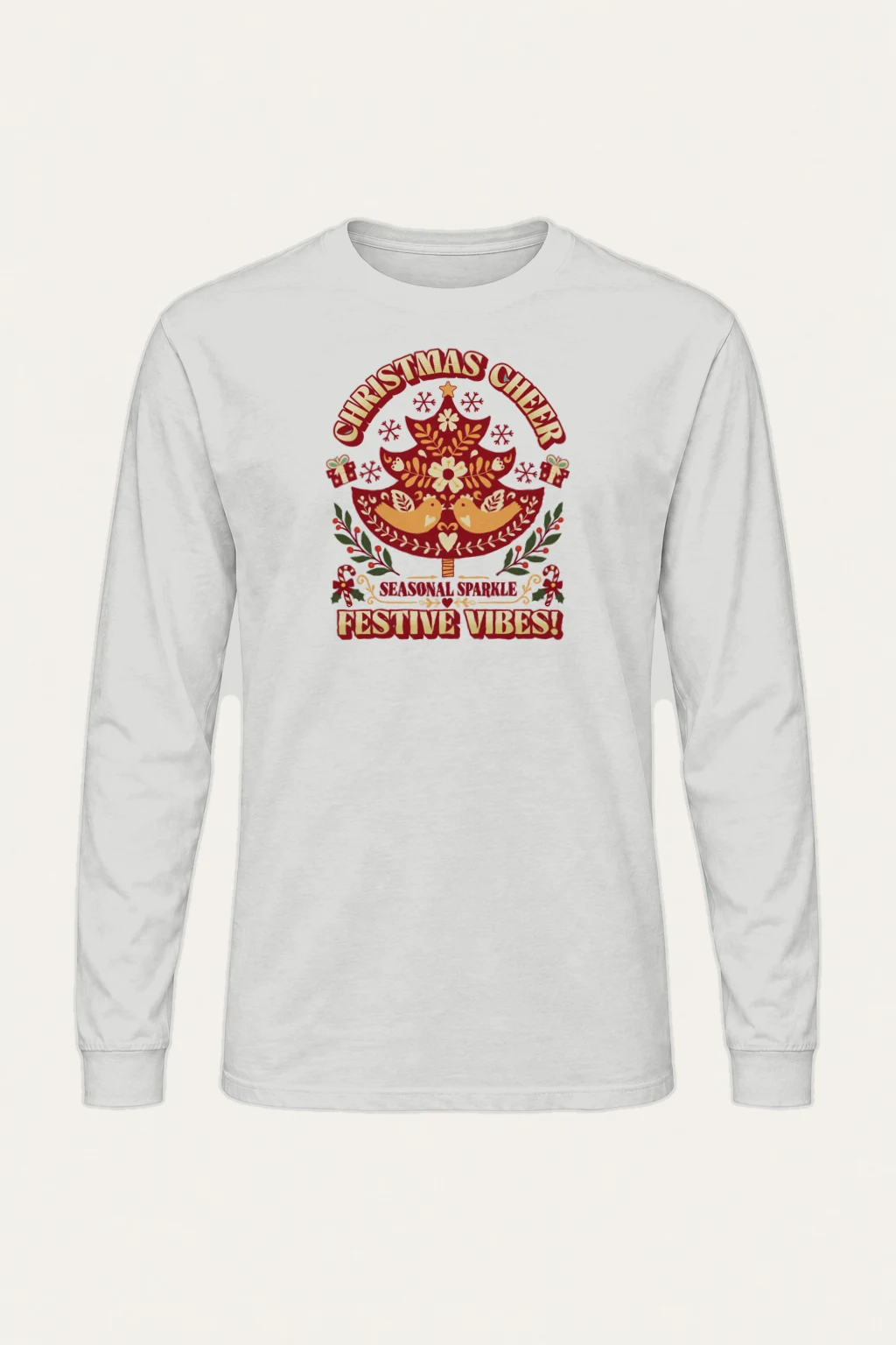 "Christmas Cheer Tree" Unisex Longsleeve T-shirt | Gildan 2400