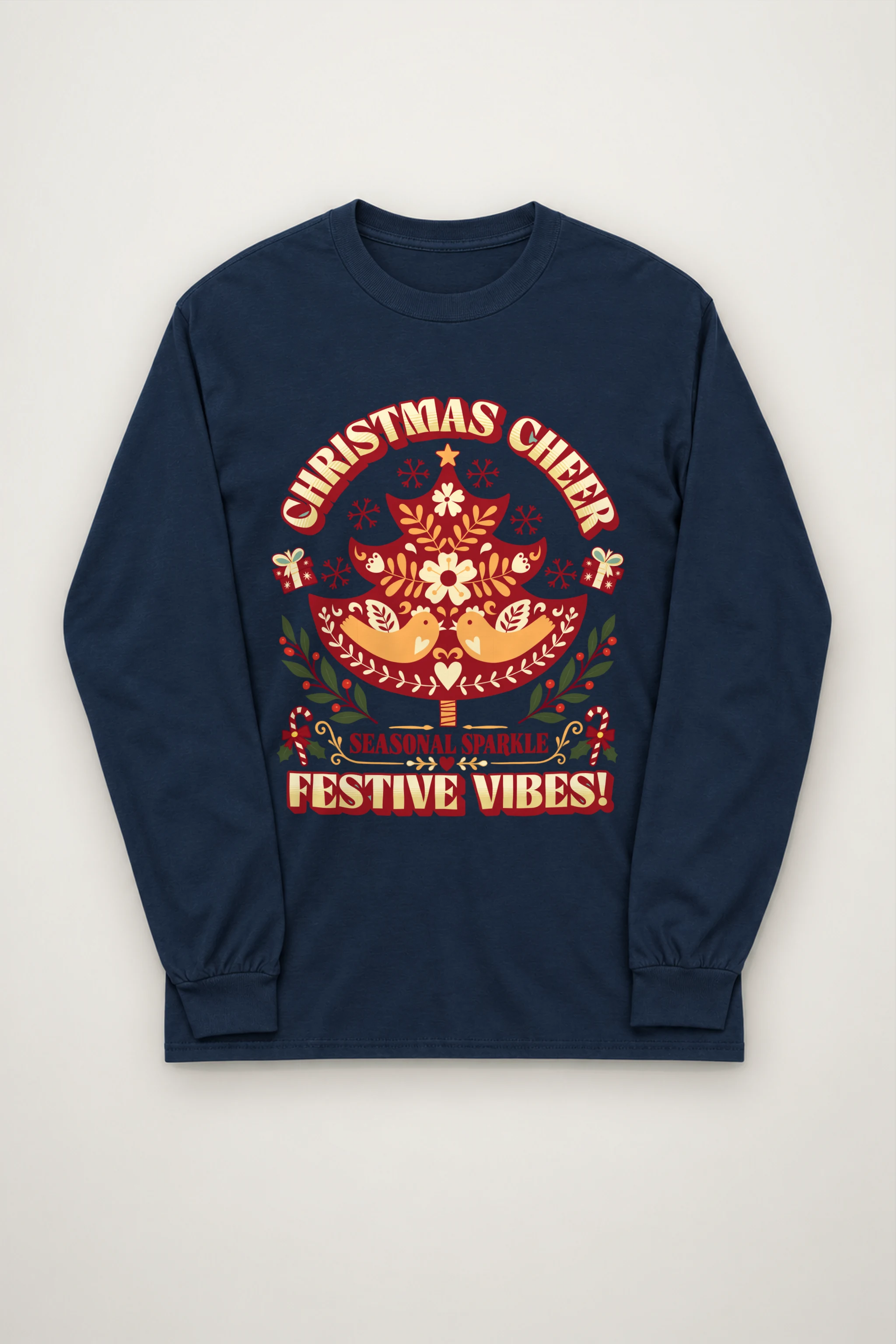 "Christmas Cheer Tree" Unisex Longsleeve T-shirt