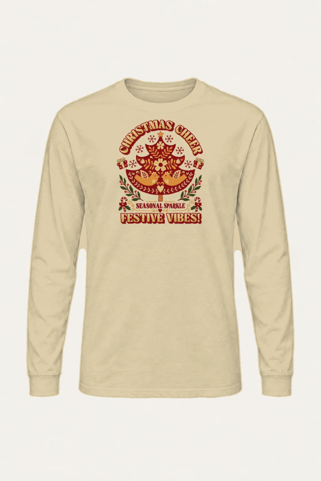 "Christmas Cheer Tree" Unisex Longsleeve T-shirt | Gildan 2400