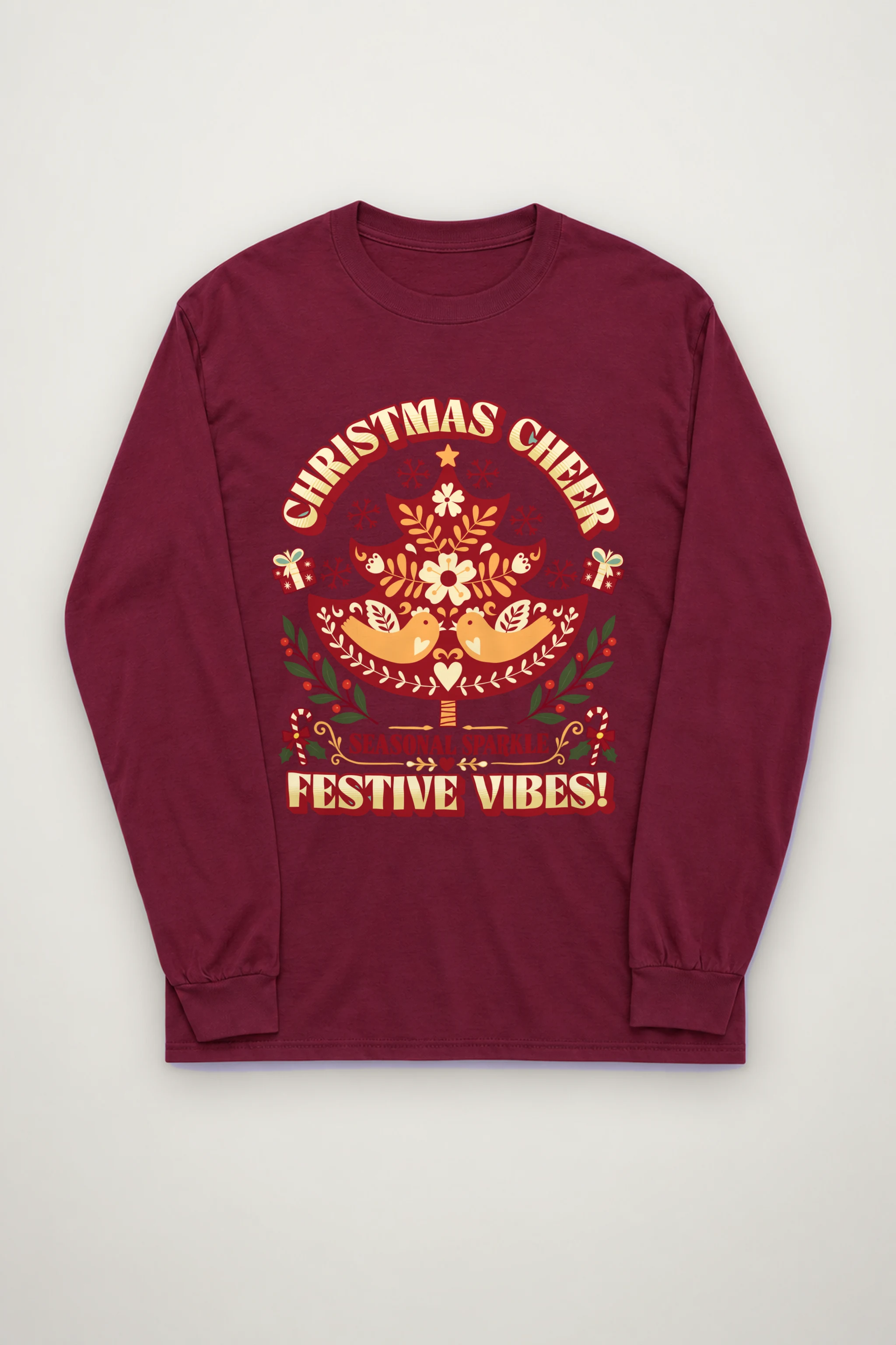 "Christmas Cheer Tree" Unisex Longsleeve T-shirt