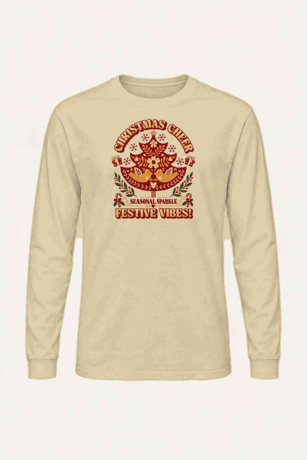 "Christmas Cheer Tree" Unisex Longsleeve T-shirt | Gildan 2400