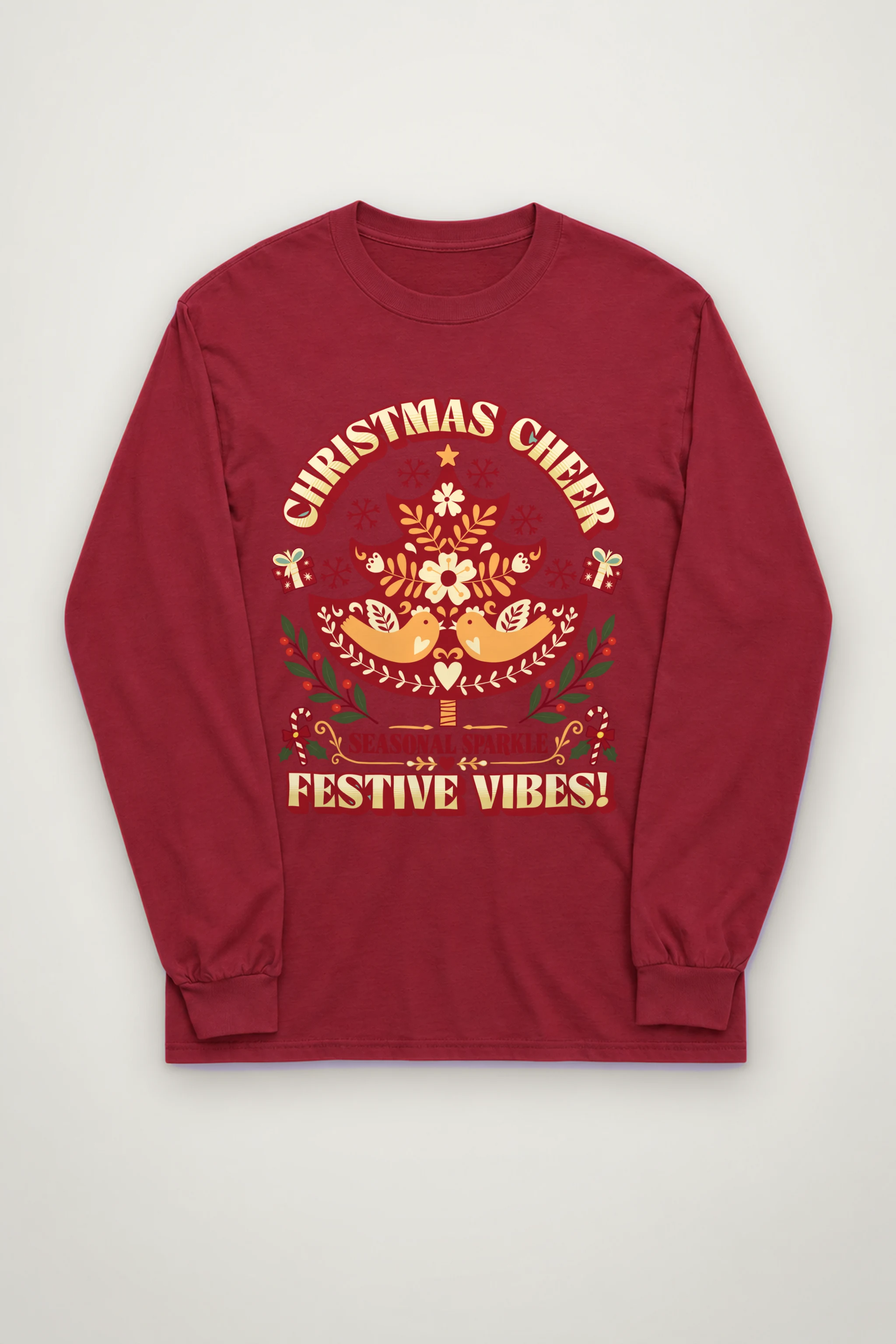 "Christmas Cheer Tree" Unisex Longsleeve T-shirt