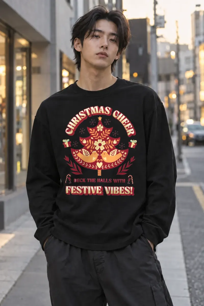 "Christmas Cheer" Unisex Longsleeve T-shirt | Gildan 2400