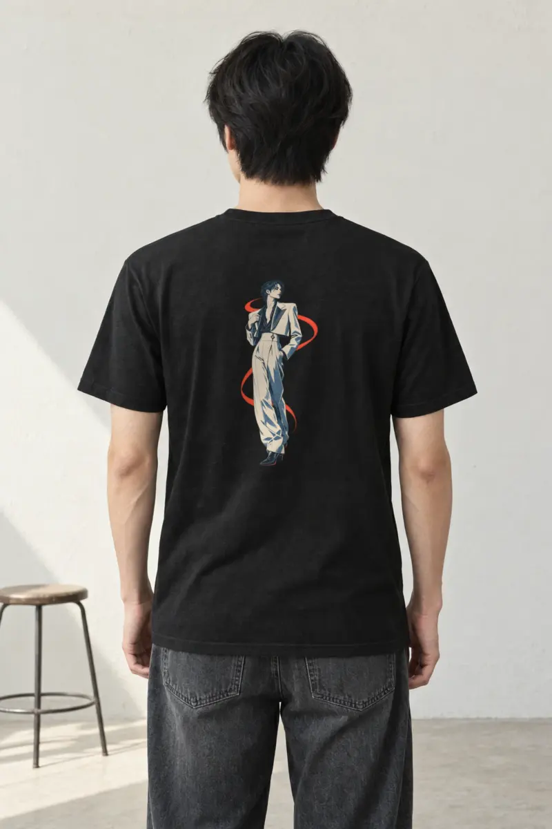 "Chromatic Poise" Heavyweight Unisex Crewneck T-shirt