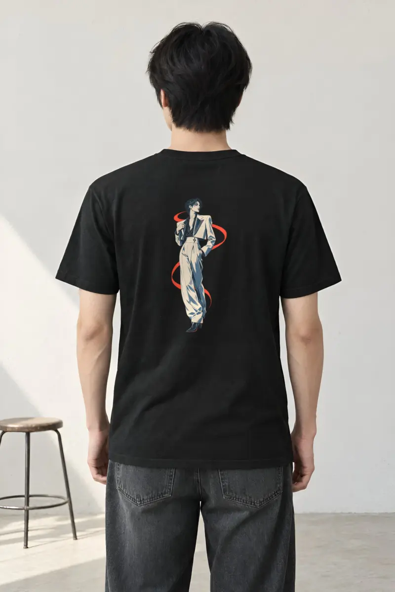 "Chromatic Poise" Heavyweight Unisex Crewneck T-shirt