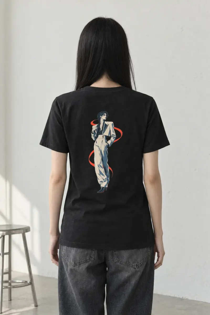 "Chromatic Poise" Heavyweight Unisex Crewneck T-shirt