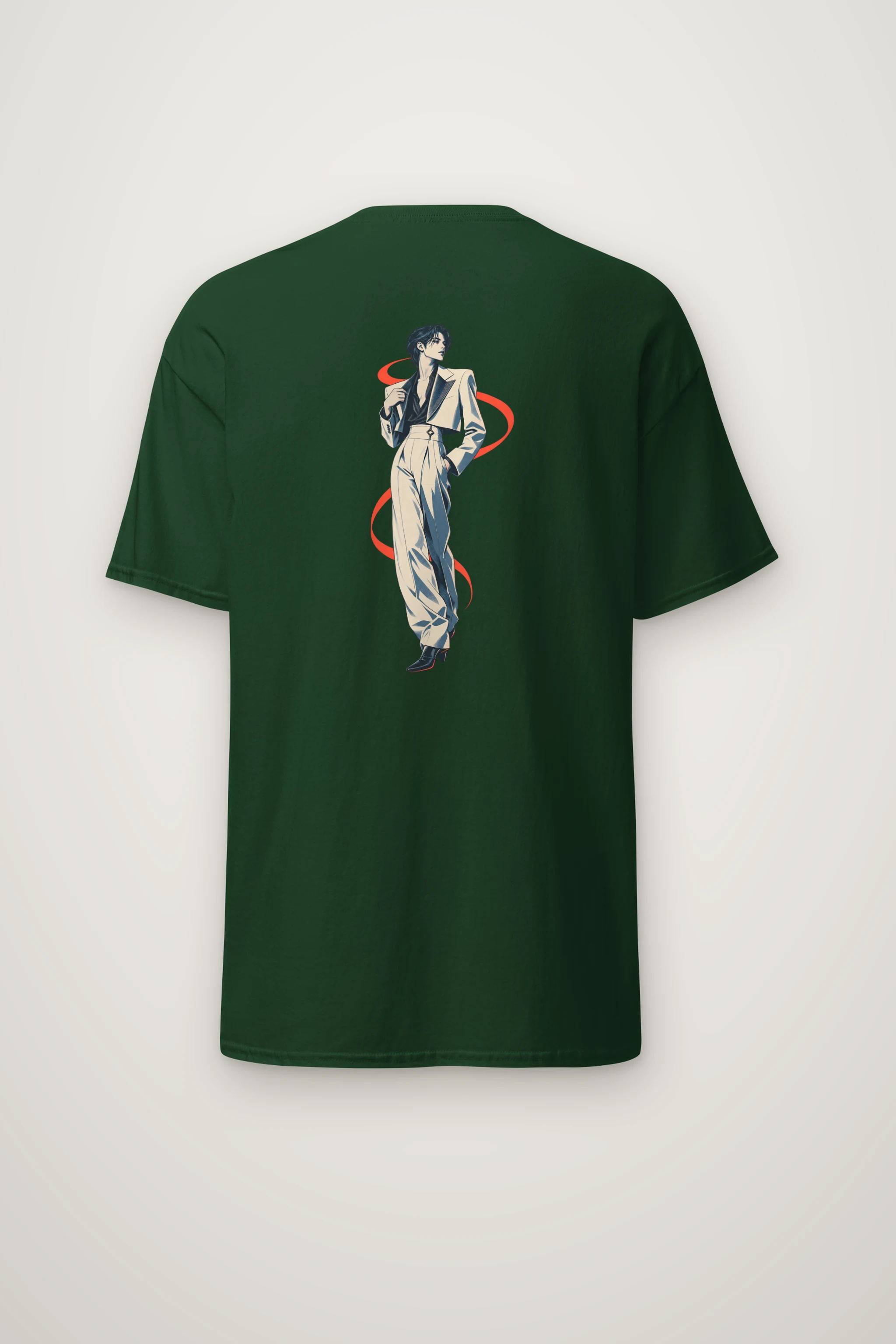 "Chromatic Poise" Heavyweight Unisex Crewneck T-shirt