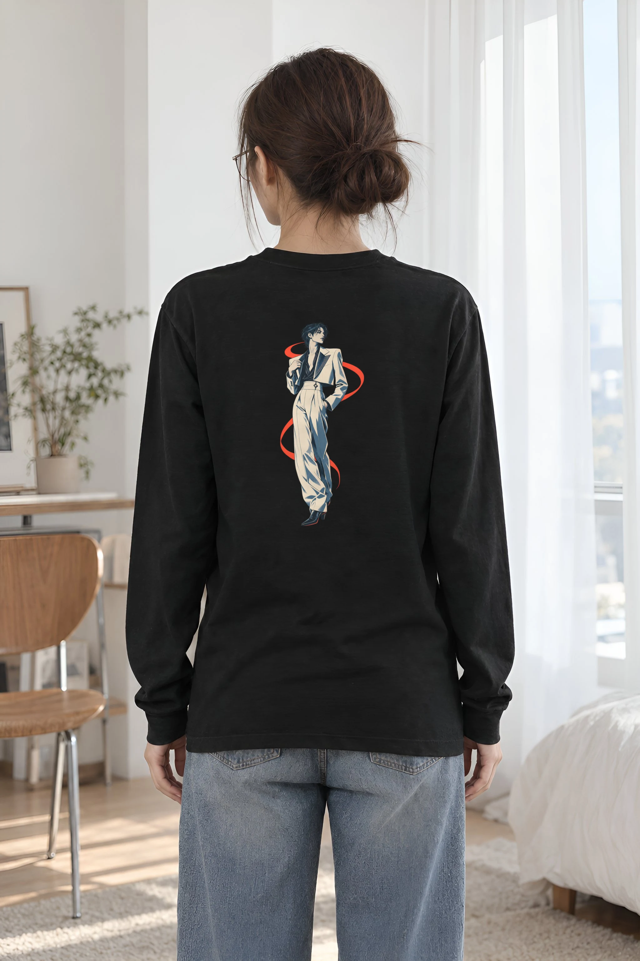 "Chromatic Poise" Unisex Longsleeve T-shirt