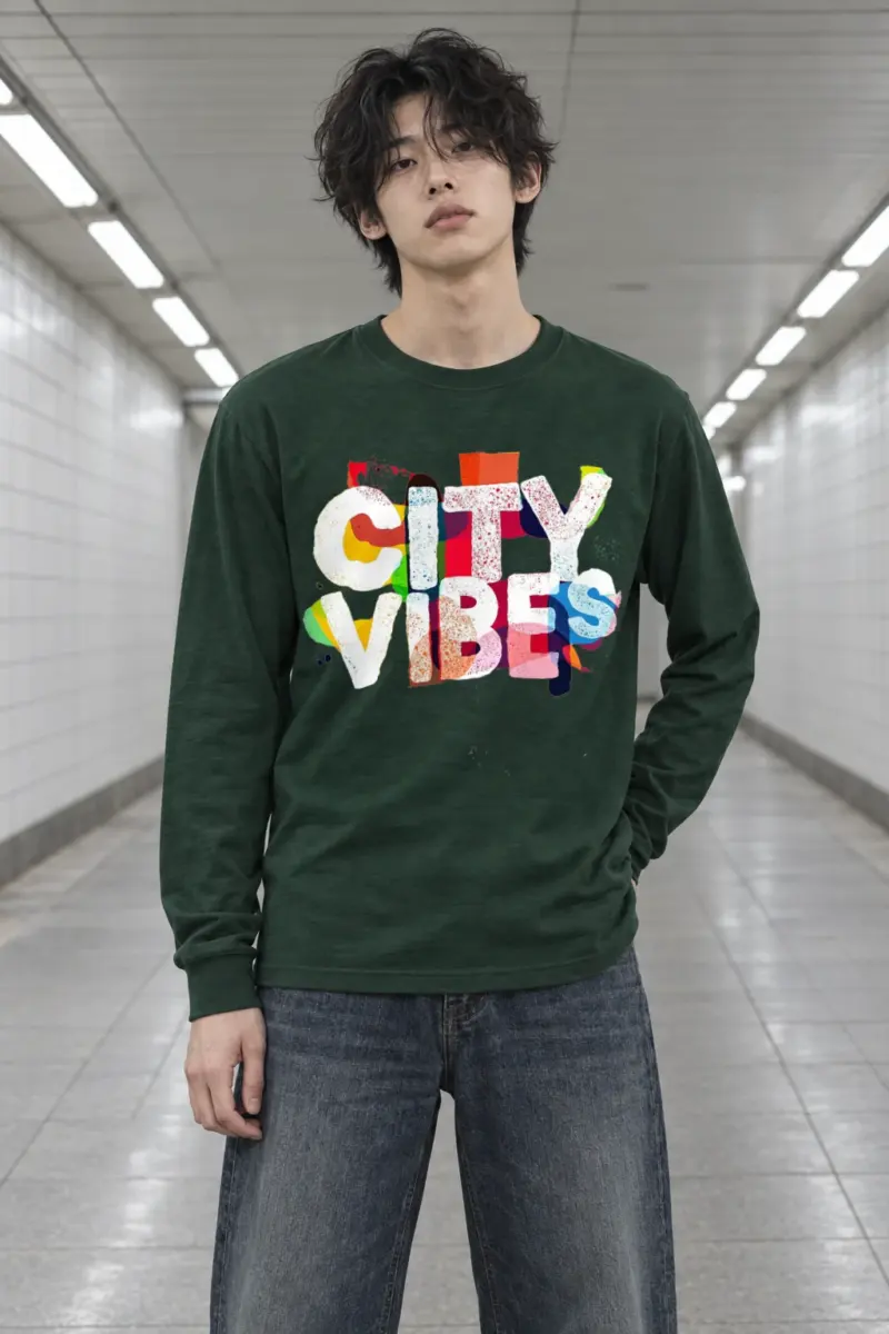 "Chromatic Street Type" Unisex Longsleeve T-shirt | Gildan 2400