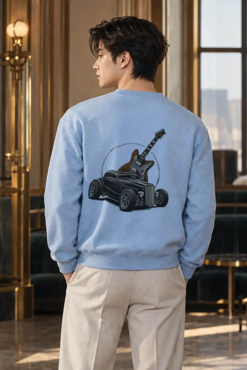 "Chrome & Resonance" Heavy Blend Unisex Crewneck Sweatshirt | Gildan 18000