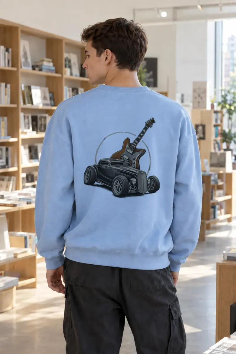 "Chrome & Resonance" Heavy Blend Unisex Crewneck Sweatshirt | Gildan 18000