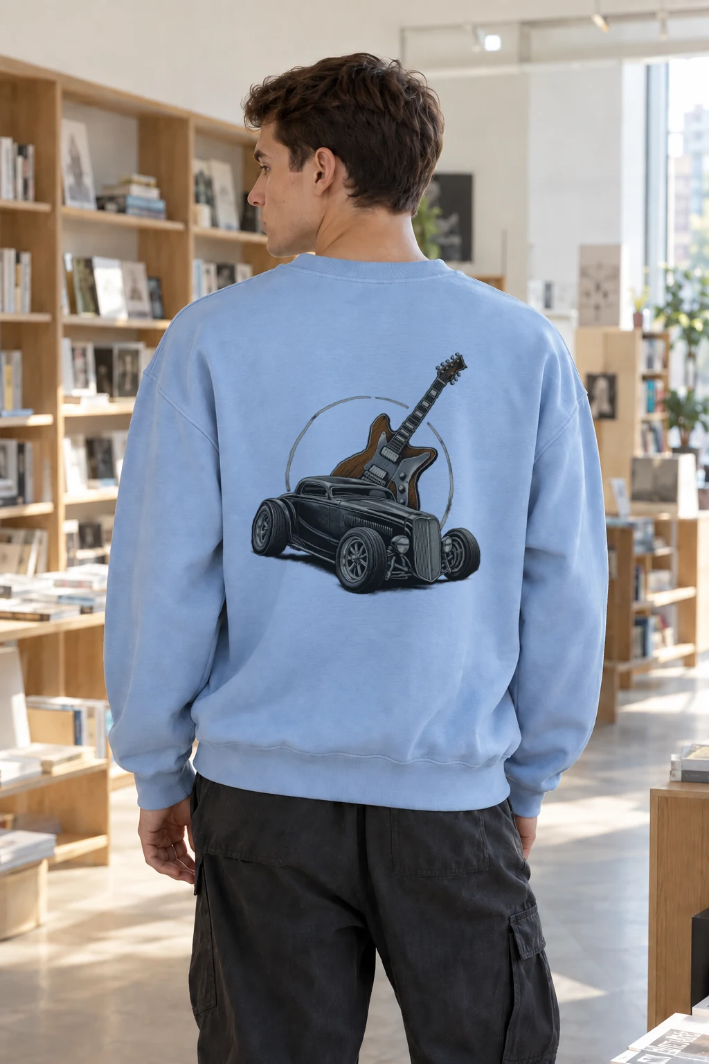 "Chrome & Resonance" Heavy Blend Unisex Crewneck Sweatshirt | Gildan 18000
