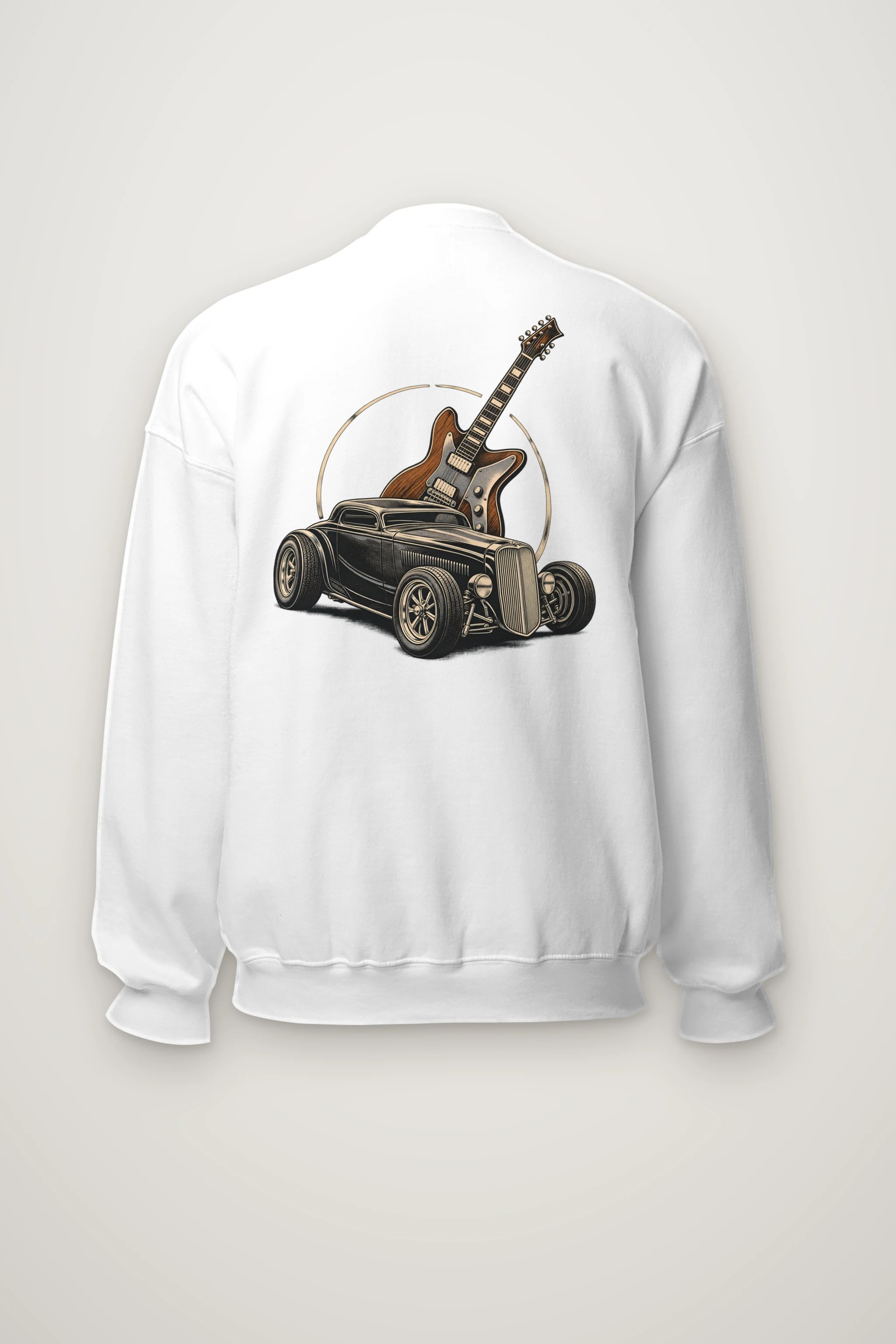 "Chrome & Resonance" Heavy Blend Unisex Crewneck Sweatshirt
