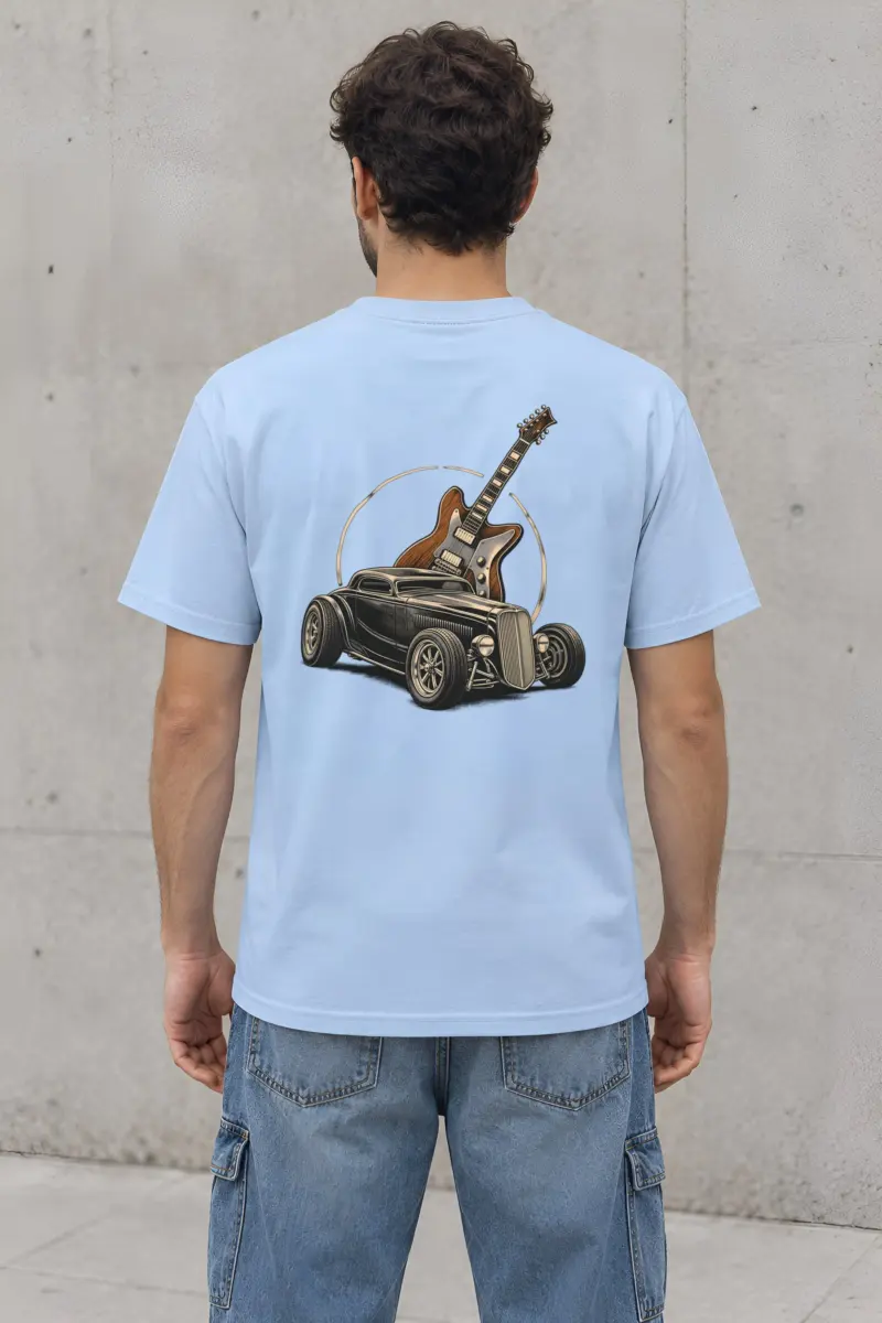 "Chrome Resonance" Heavyweight Unisex Crewneck T-shirt