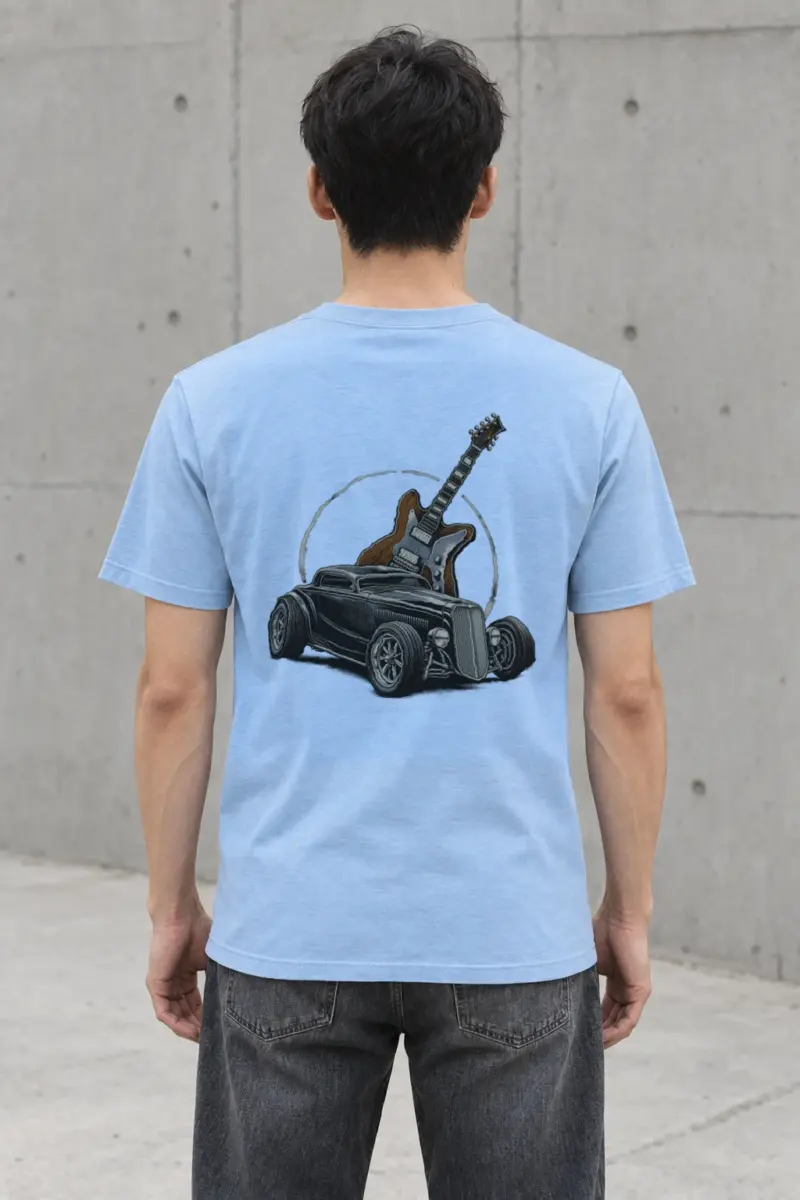 "Chrome Resonance" Heavyweight Unisex Crewneck T-shirt | Gildan 5000