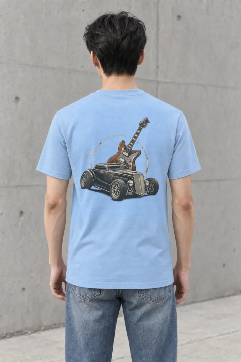 "Chrome Resonance" Heavyweight Unisex Crewneck T-shirt